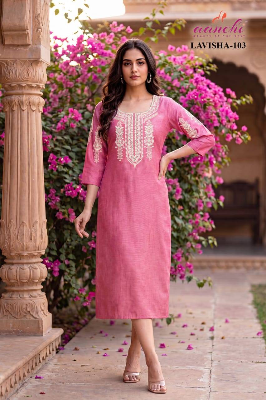 LAVISHA By AANCHI Stylish Beautiful Colourful Cotton Kurti At Wholesale Price